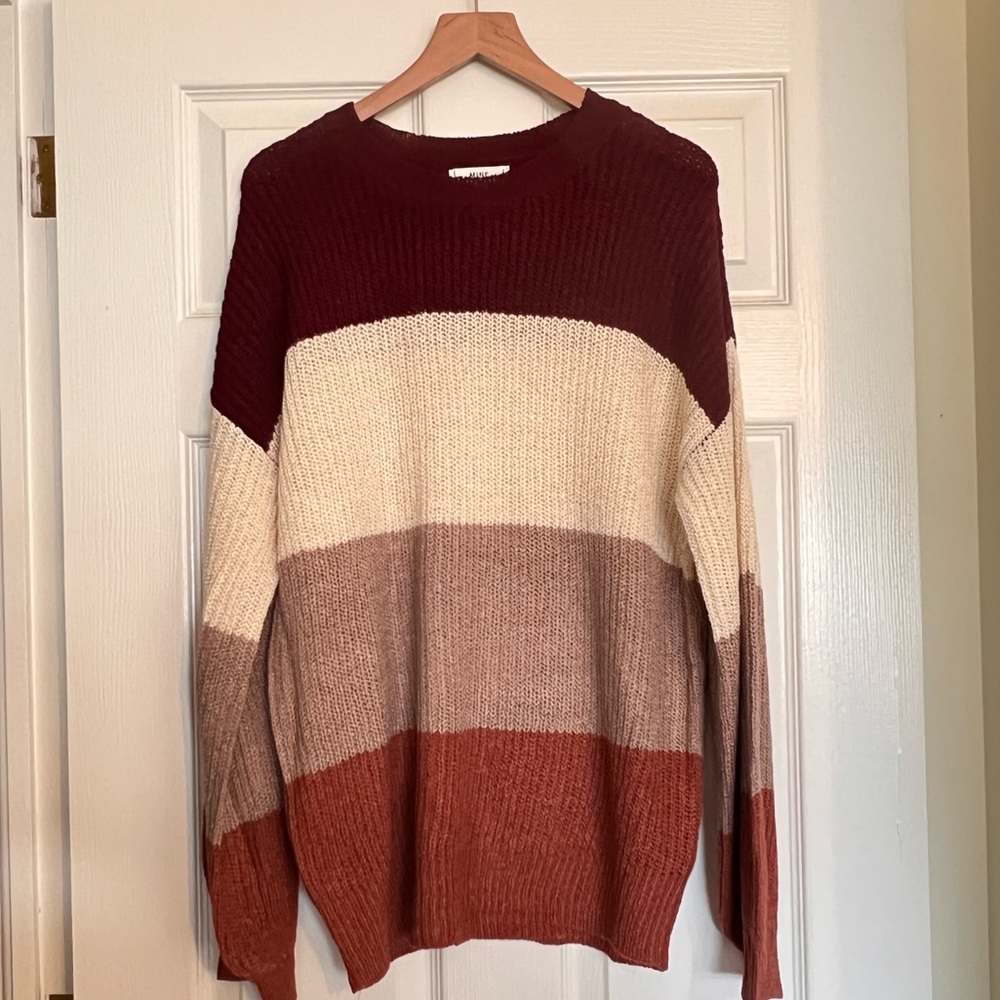 Francesca’s Collections Color Block Sweater Size Large